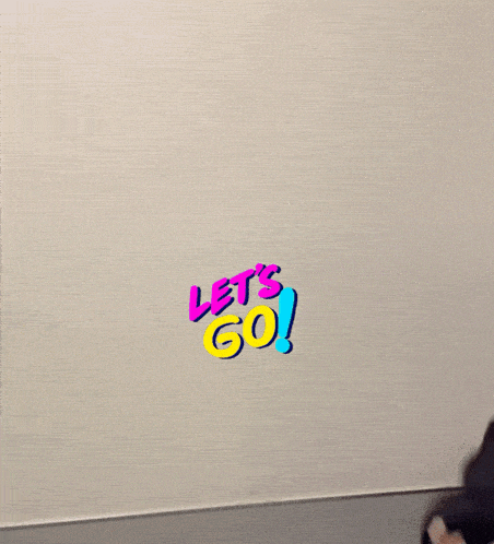 a blurry picture of a person with the words let 's go behind them