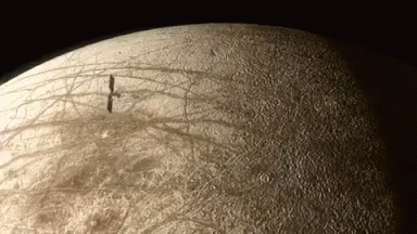 Passing Over A Moon GIF - Nasa Passing Over Europa GIFs
