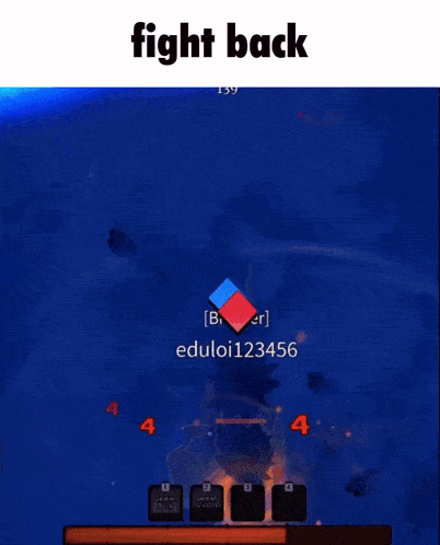 a screenshot of a video game says fight back