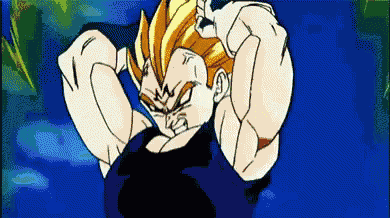 a pixel art of a cartoon character pointing at the camera