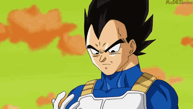 a drawing of vegeta from dragon ball z with the name msdb2babe on the bottom right