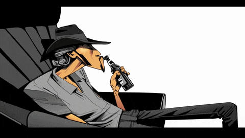 a man in a cowboy hat is drinking from a bottle that says jack daniel 's