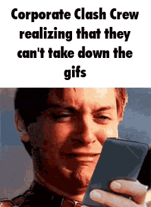 corporate clash crew realizing that they can 't take down the gifs .