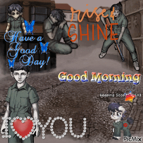 a picture of soldiers with the words have a good day