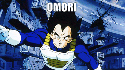 a picture of a cartoon character with the word omori on it