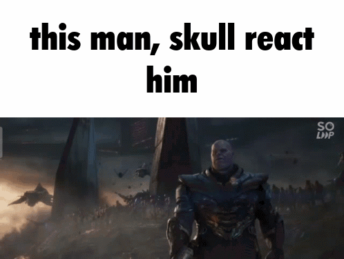 Thanos Skull React GIF