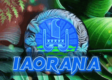 a logo for iaorana surrounded by leaves