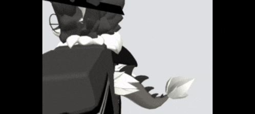 a black and white image of a cartoon character with a beard
