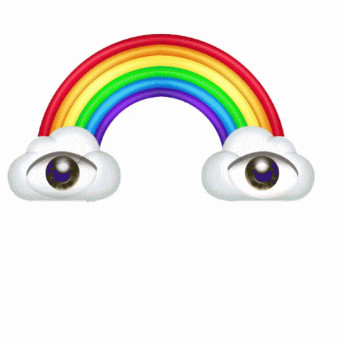 Emoji Creepy Eyes GIF - Emoji Creepy Eyes Rainbow GIFs