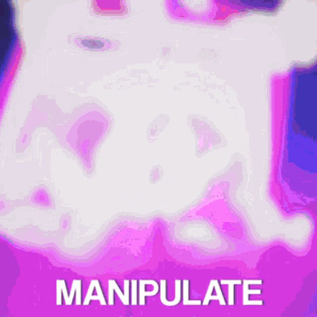 a purple background with the word manipulate in white