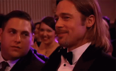 Brad Pitt Awards GIF - Brad Pitt Awards Kiss GIFs