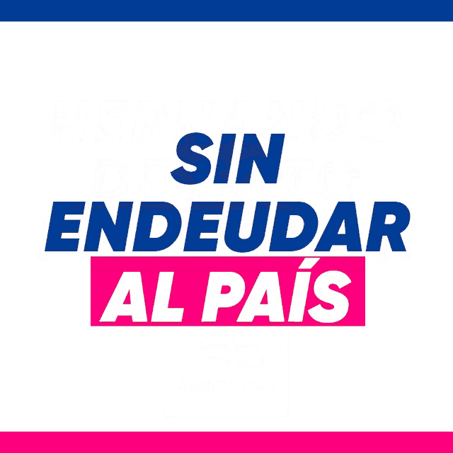 a man in a suit stands in front of a blue background with a logo for avanza pais
