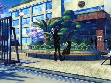 a clock on the side of a building that says ' a ' on it