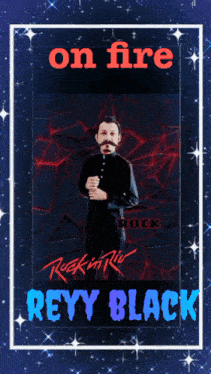 a poster for rock in rio featuring revy black