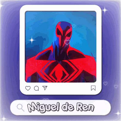 a picture of a superhero with the name miguel de ren underneath it