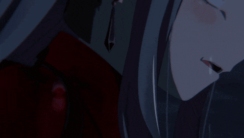 a close up of a girl 's face with her eyes closed and her mouth open