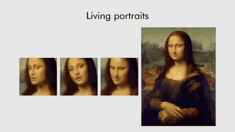 a painting of a woman with the words living portraits above her
