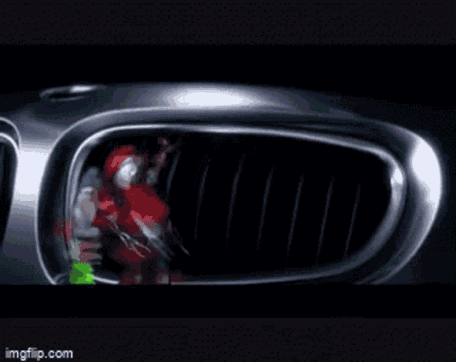 a spider is crawling out of a car vent