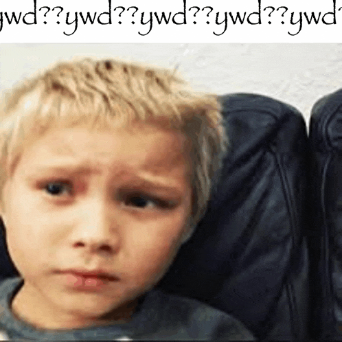 a young boy is making a funny face with the words jwd ywd ywd ywd written above him
