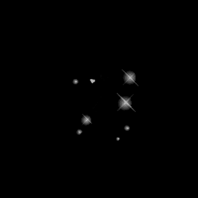 a black and white image of two hearts on a black background