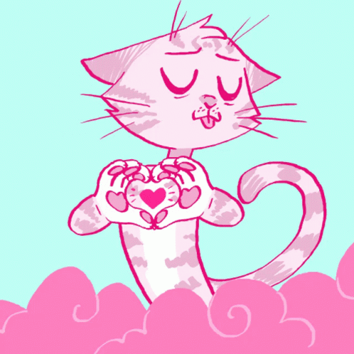 Kitty Cartoon Cat GIF - Kitty Cartoon Cat Love GIFs