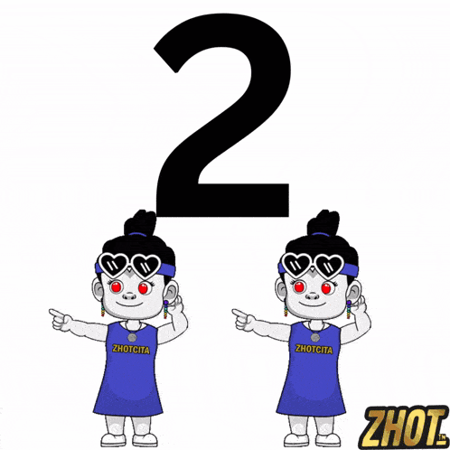 a cartoon drawing of a girl wearing a zhotcha shirt