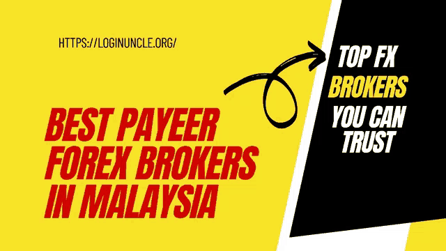 a yellow and black advertisement for top fx brokers in malaysia