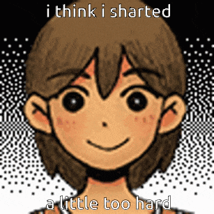 a picture of a cartoon character with the words i think i sharted a little too hard
