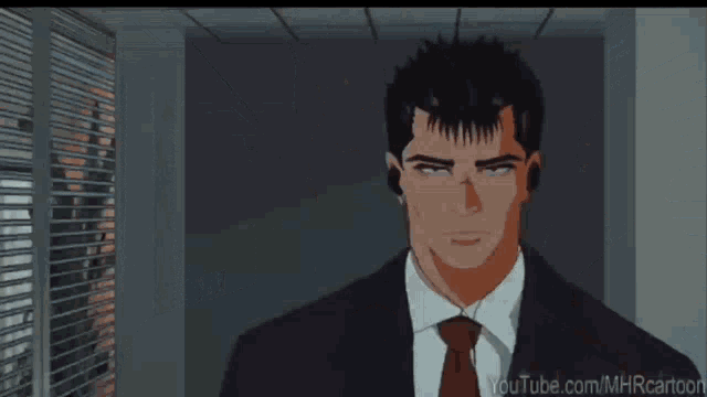 a cartoon of a man in a suit and tie is on youtube.com