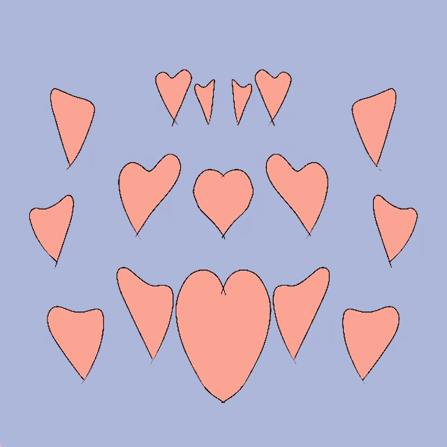 a pink background with hearts on it