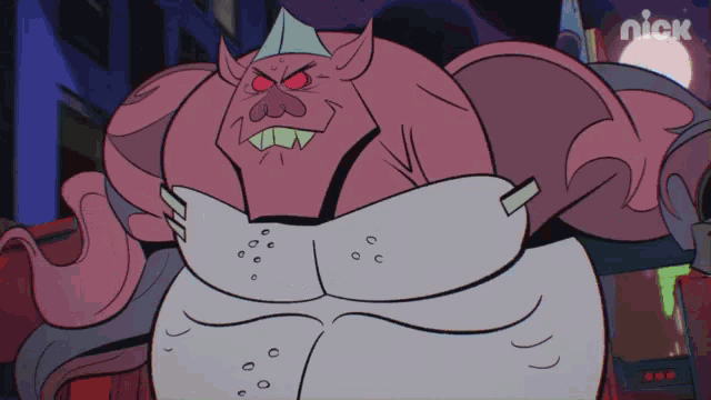 a cartoon character with a nick logo on the bottom