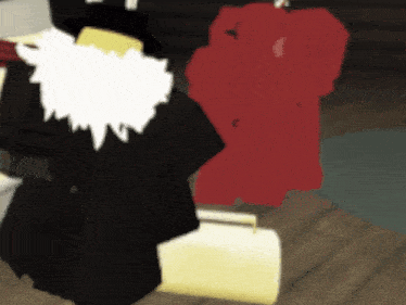 a blurred image of a person in a black coat and white collar