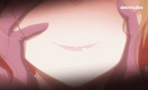 a close up of a woman 's face with the words delostudios behind it