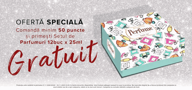 a box of perfume is being advertised as free