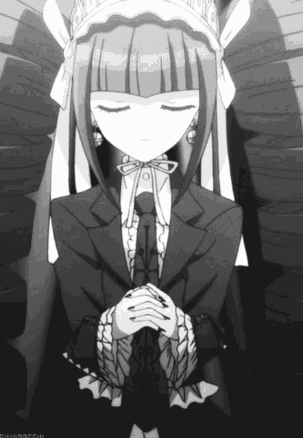 a black and white drawing of a girl with a crown on her head
