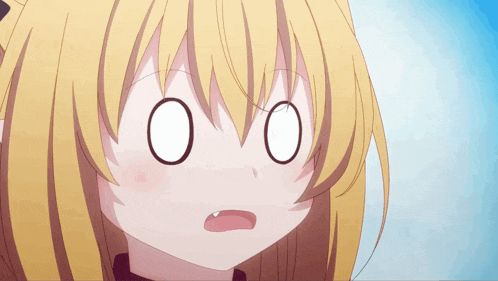 a girl with a surprised look on her face and a question mark above her head