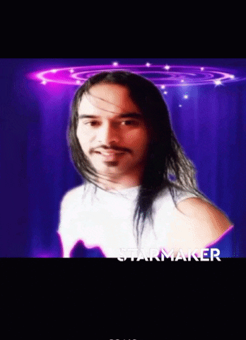 a picture of a man with long hair and a star maker logo