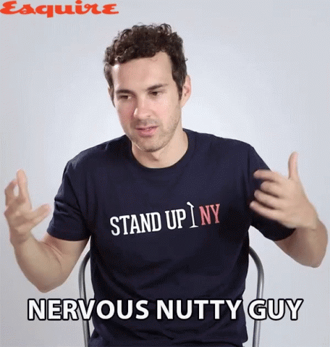 Esquire Mark Normand GIF - Esquire Mark Normand Nervous Nutty Guy GIFs