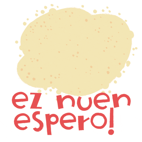 a drawing of a flower with the words ez nuen espero below it