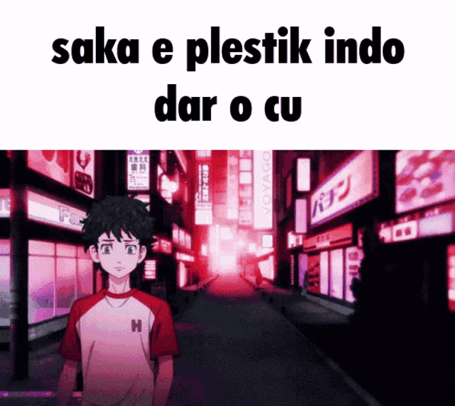 saka e plestik indo dar o cu is written above a picture of a boy
