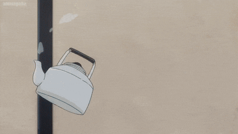 a cartoon of a tea kettle being poured into a heater .