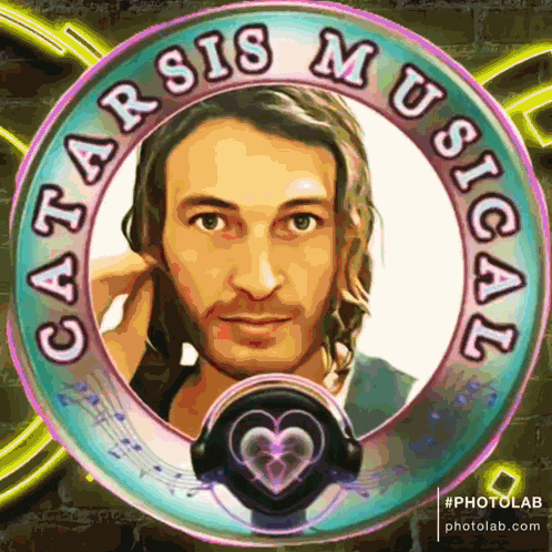 a picture of a man in a circle with the words carsis musical