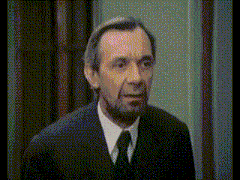 a man in a suit and tie looks at the camera