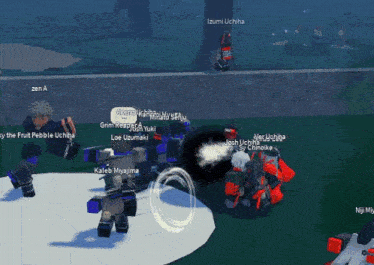 a group of people are playing a video game on a snowy field .