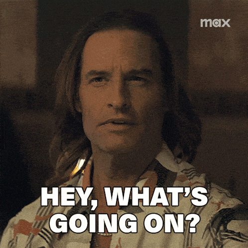 a man says hey what 's going on