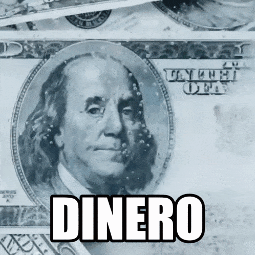 a dollar bill with a picture of a man and the word dinero