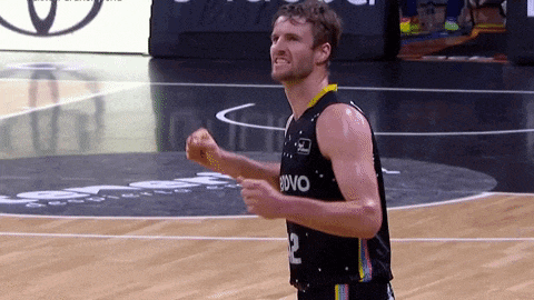 a basketball player with the number 2 on his jersey is celebrating