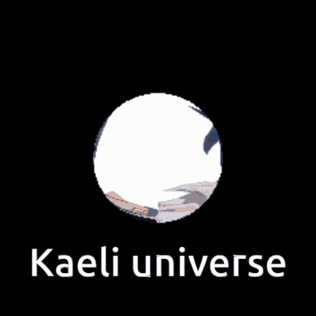 a picture of a girl in a circle with the words kaeli universe below her