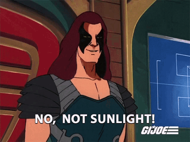 No Not Sunlight Zartan GIF - No Not Sunlight Zartan Gi Joe A Real American Hero GIFs