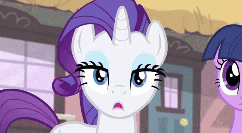 a cartoon pony with purple hair and a horn